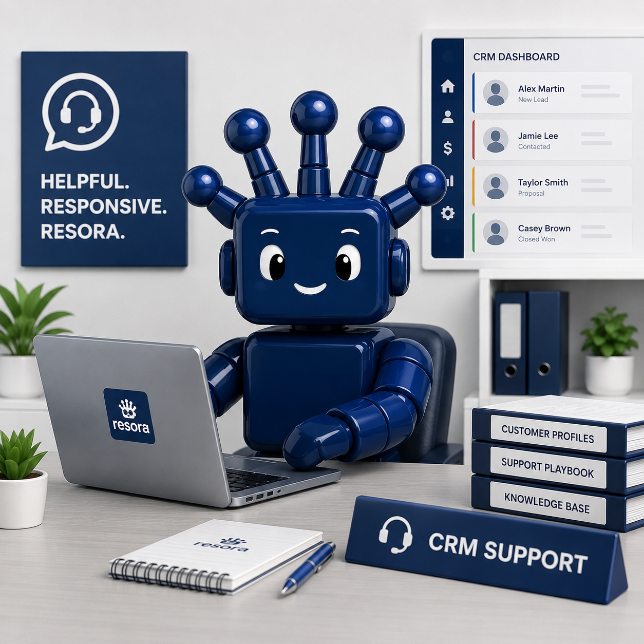 CRM Support Resora character